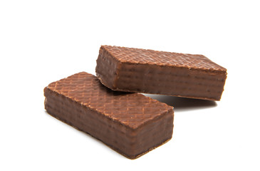 chocolate wafers isolated