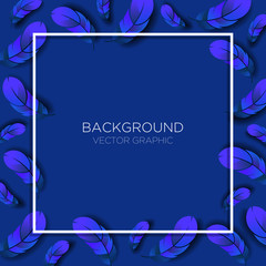 Colorful feather background for web banner template, Postcard and Invitation Card. Exotic bird feathers falling. Abstract dynamic composition. Eps10 vector illustration