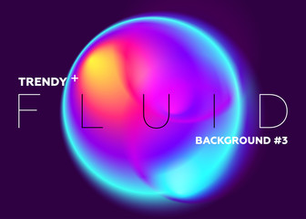 Colorful Abstract Gradient Blurs. Trendy Vibrant Fluid Colors. Design Element with Copy Space for Text.