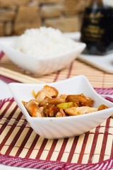 Chinese food with rice