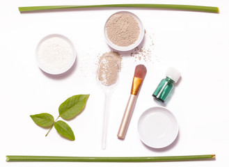 Clay powder and water - facial mask ingredients