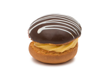 cake with custard isolated