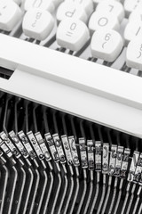 keys of a typewriter