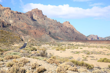 Idyllic El Teide National Park on Tenerife Island, Canary Islands, Spain