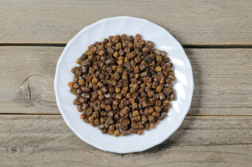  Bee bread on a plate