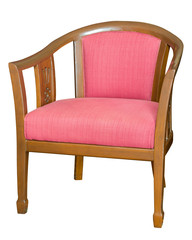 fabric chair isolated on white with clipping path