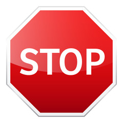 Road red sign on white background. Road traffic control.Lane usage. Regulatory sign. Stop and yield. Street.