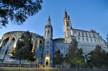 Fototapeta premium The Sanctuary of Our Lady of Lourdes. France 