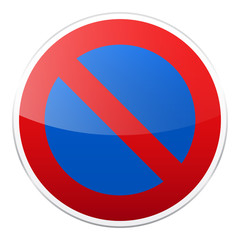 Road red sign on white background. Road traffic control.Lane usage. Regulatory sign. Stop and yield. Street.