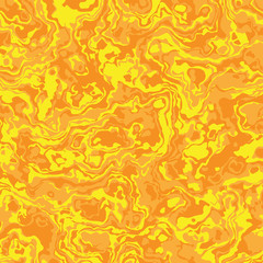 Fototapeta premium Yellow psychedelic abstract background chaotic colorful swirls. Background made of interweaving curved shapes. Vector illustration Camouflage pattern sunny camo. Flowing fluid wallpaper.
