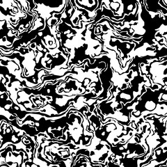 Black psychedelic abstract background colorful swirls. Modern fashion trendy trans pattern. Vector illustration. Camouflage pattern. Classic clothing style masking camo print. Flowing fluid wallpaper.
