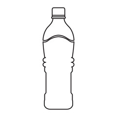 Outline of a mineral water bottle, Vector illustration