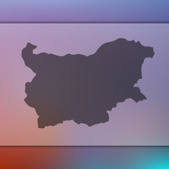 Bulgaria map. Blurred background with silhouette of Bulgaria map. Vector silhouette of Bulgaria map