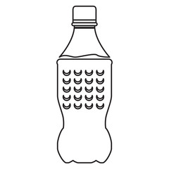 Outline of a mineral water bottle, Vector illustration