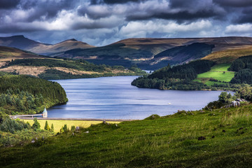 National Park in Wales in Summer in the Hills of the Countryside
