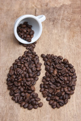 Obraz na płótnie Canvas picture of coffee beans