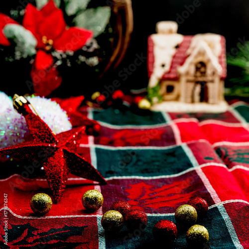 &quot;christmas decoration over dark background&quot; Stockfotos und lizenzfreie