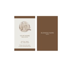 Yoga business card vector template