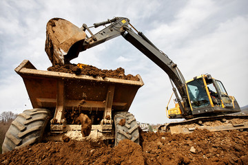 Excavator loading