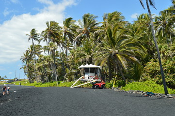 Black Sand Beach In Hawaii