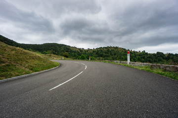 France - Motorbike route through french mountains called route de cretes