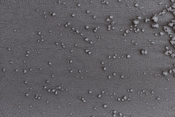 texture of hoarfrost on a dark surface