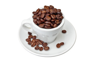 coffee beans in a cup