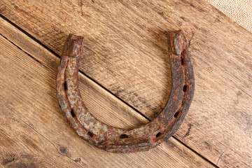 old rusty horseshoe