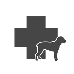 Veterinary icon with medicine symbol, Dog icon