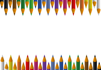 Rainbow pencils background for invitation cards and posters