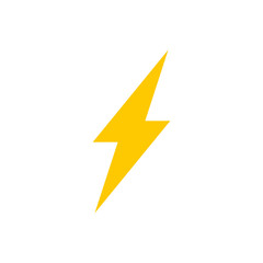 Lightning bolt vector icon - obrazy, fototapety, plakaty