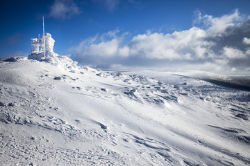 Fototapeta na wymiar Deep winter in Giant Mountains.