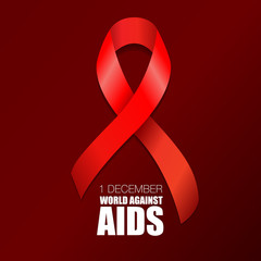 World Aids Day poster banner concept. 1 december