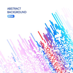 Abstract background of many geometrical elements. Form overlay each other.