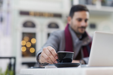 Man at the coffee shop