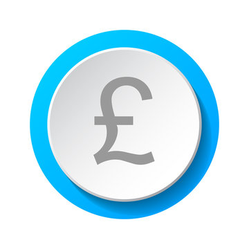 Symbol of British currency (british pound) - 3d icon. Vector. 