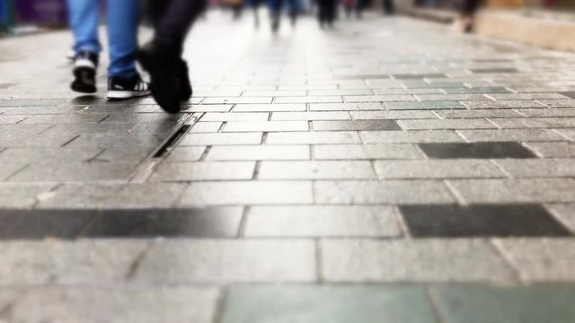 ''The crowds are walking in istanbul, taksim square and the most vibrant centers of the city of istiklal caddesi''