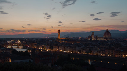 Fototapeta na wymiar Sunset View of Florence, Italy