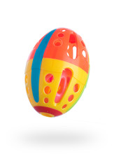 children's plastic toy ball on white background