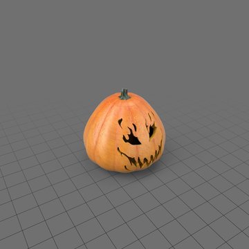 Halloween pumpkin with scary face 5