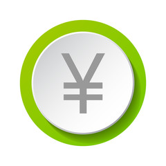 Symbol of Japanese currency (yen) - 3d icon. Vector. 