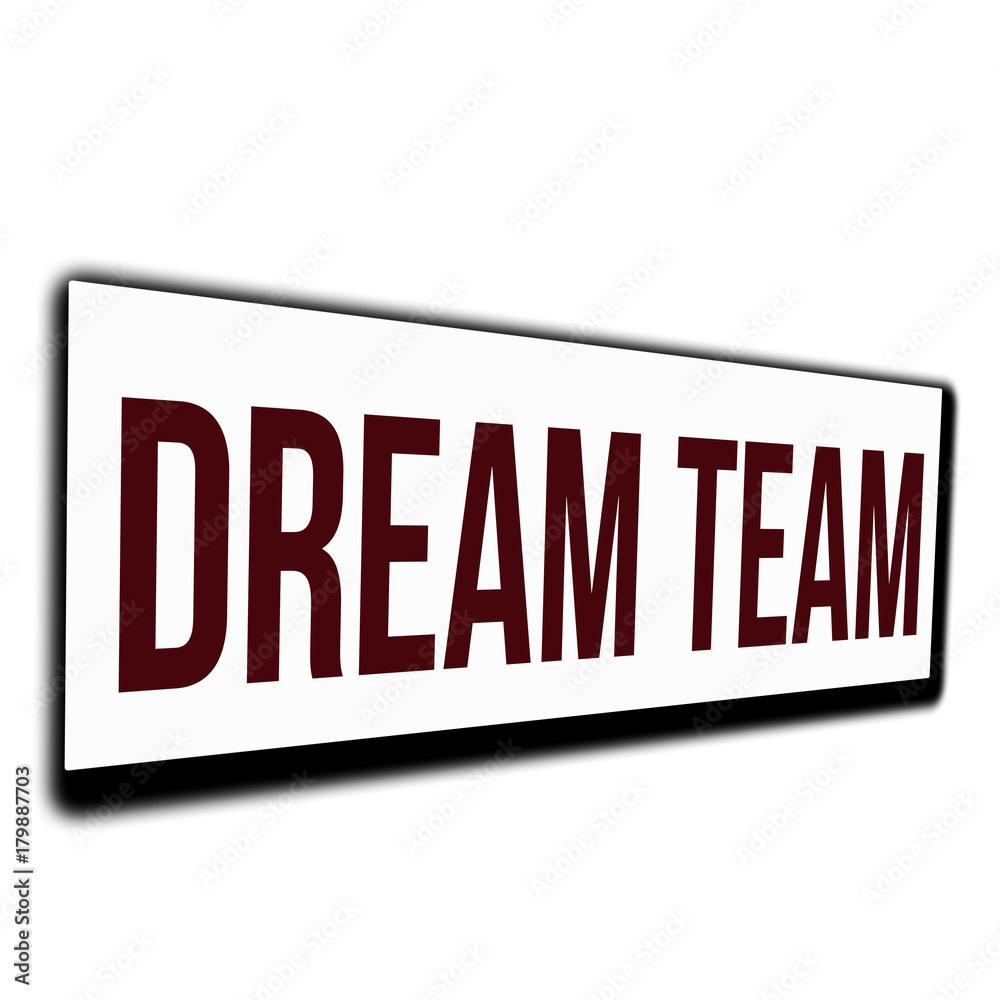 Wall mural Stamp with text DREAM TEAM inside