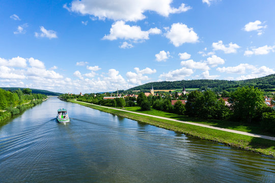 Panorama von Berching in Bayern Main-Donau-Kanal