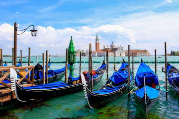 Gondola in Venice against S.Giorgio Island