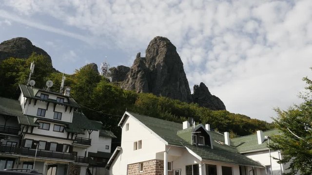 Stara planina mountain peak by the day footage - Cliffs over highest point near Babin Zub in Eastern Serbia