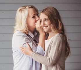 Granny and granddaughter