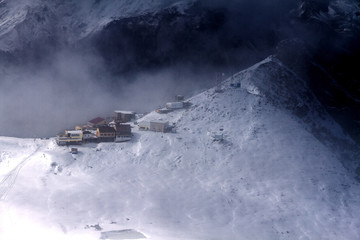 Winter mountain campus