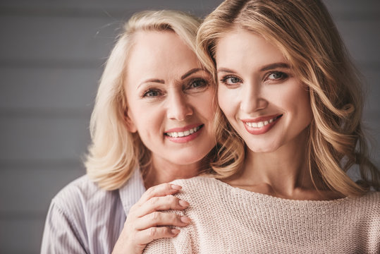 Senior Mum And Adult Daughter