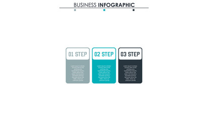 Business data, chart. Abstract elements of graph, diagram with 3 steps, strategy, options, parts or processes. Vector business template for presentation. Creative concept for infographic.