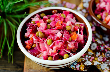 Traditional Russian salad 